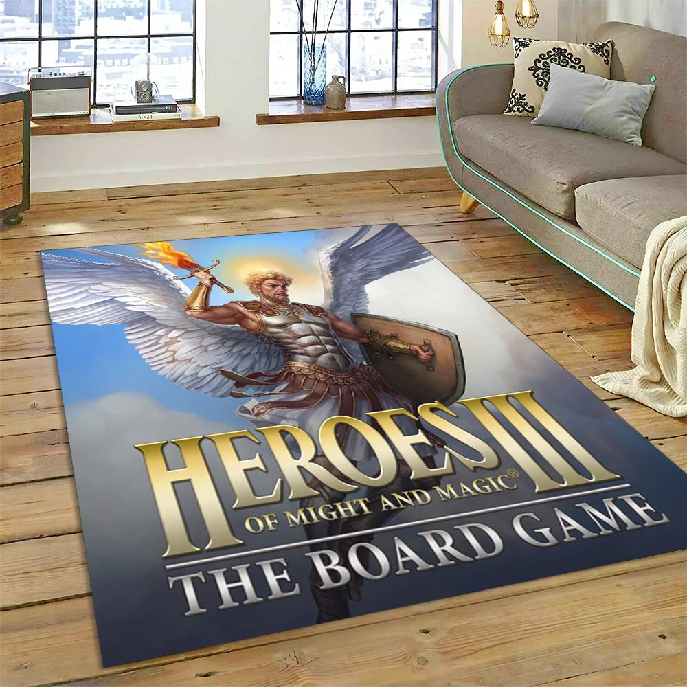 Heroes of Might & Magic Retro Gaming Rug – Non-Slip Floor Mat for Living Room, Bedroom & Sofa, 27 Designs & 9 Sizes