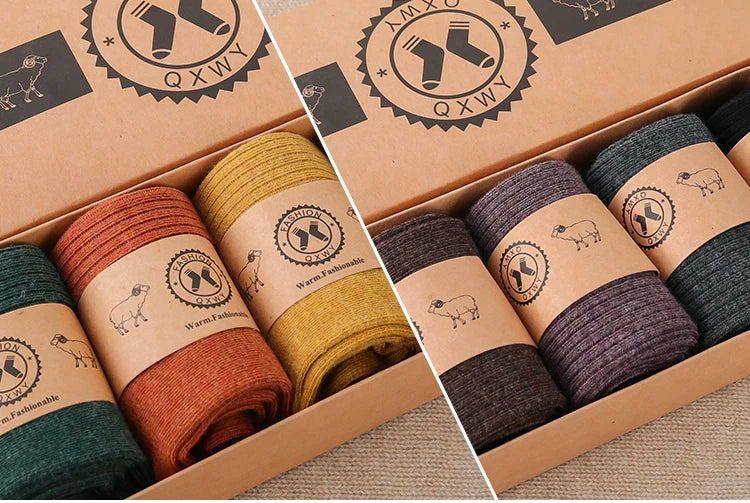 Thick Wool-Blend Mid-Calf Boot Socks