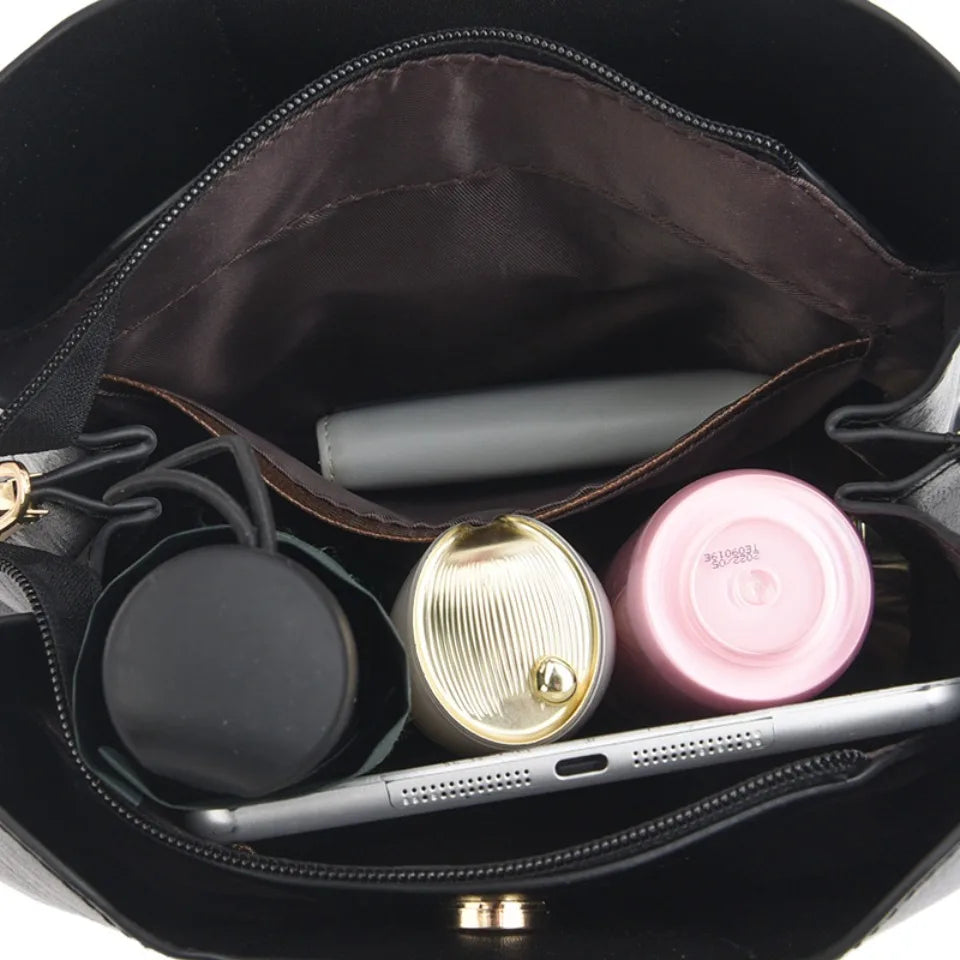 Genuine Leather Luxury Tote Shoulder Bag – High Quality Designer Crossbody Handbag for Women