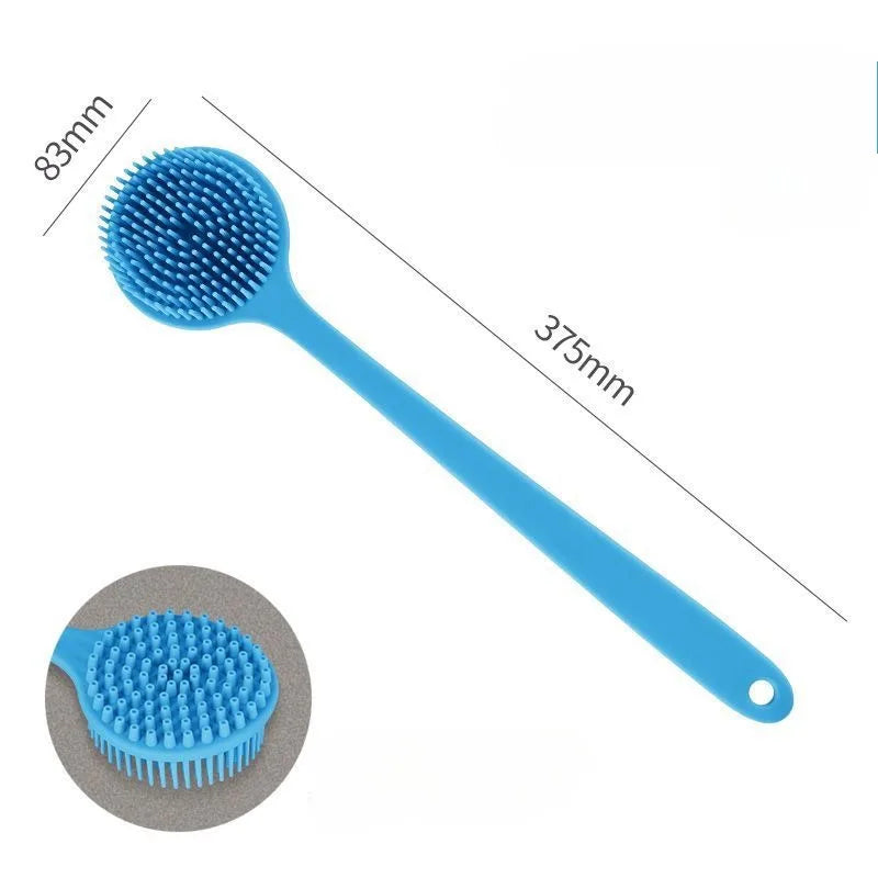 Silicone Back Scrubber Brush – Long Handle Double-Sided Body Deep Cleansing & Exfoliating Massage