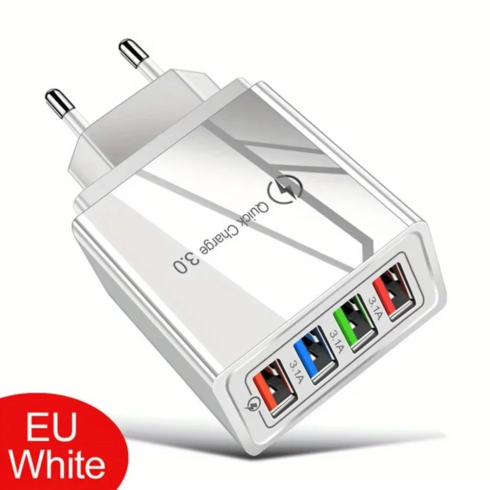 3A USB Wall Charger — Compact Fast Charging Adapter for Phone & Tablet