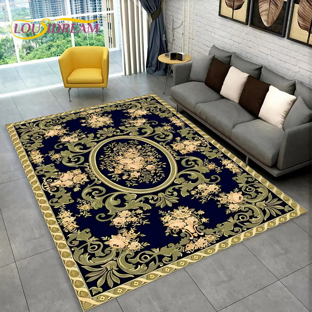 Turkey Persian Bohemian Area Rug Large,Carpet Rug for Living Room Bedroom Sofa Doormat Decoration,Kid Play Non-slip Floor Mat
