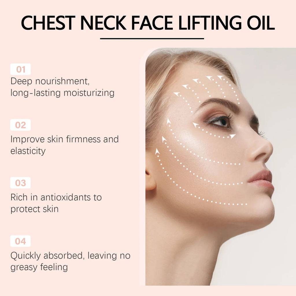 Chest Neck & Face Lifting Oil — Deep Nourishing Moisturizing Radiance Boost Skincare