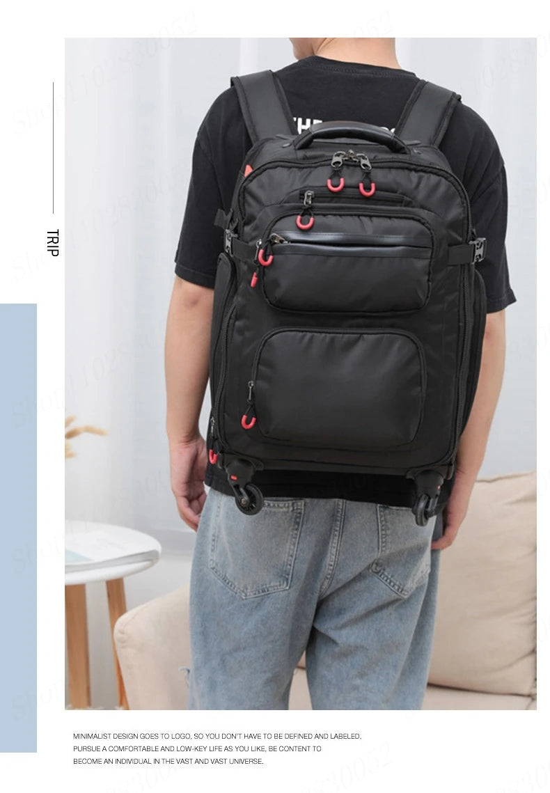 Wheeled Laptop Backpack – Waterproof Cabin Travel Bag