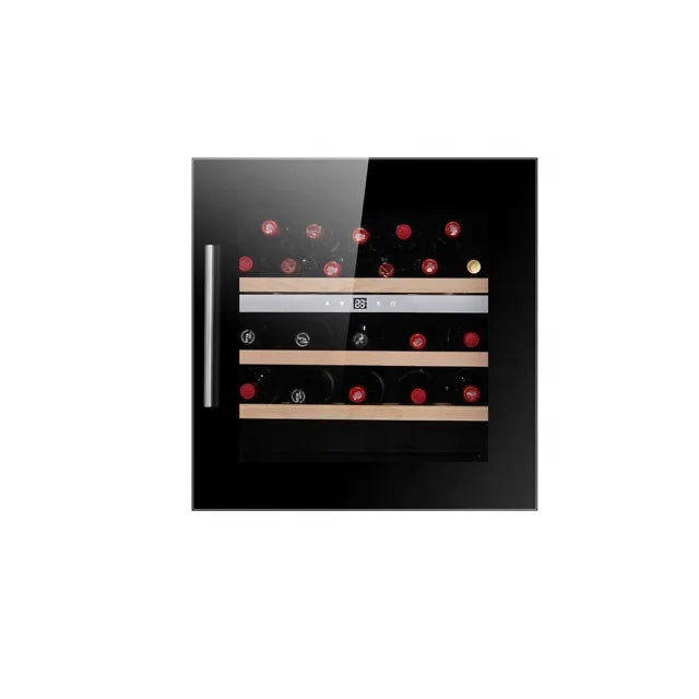 High-End Electric Wine Cooler — Full Glass Door Wine Fridge for 30 Bottles, Premium Wine Refrigerator