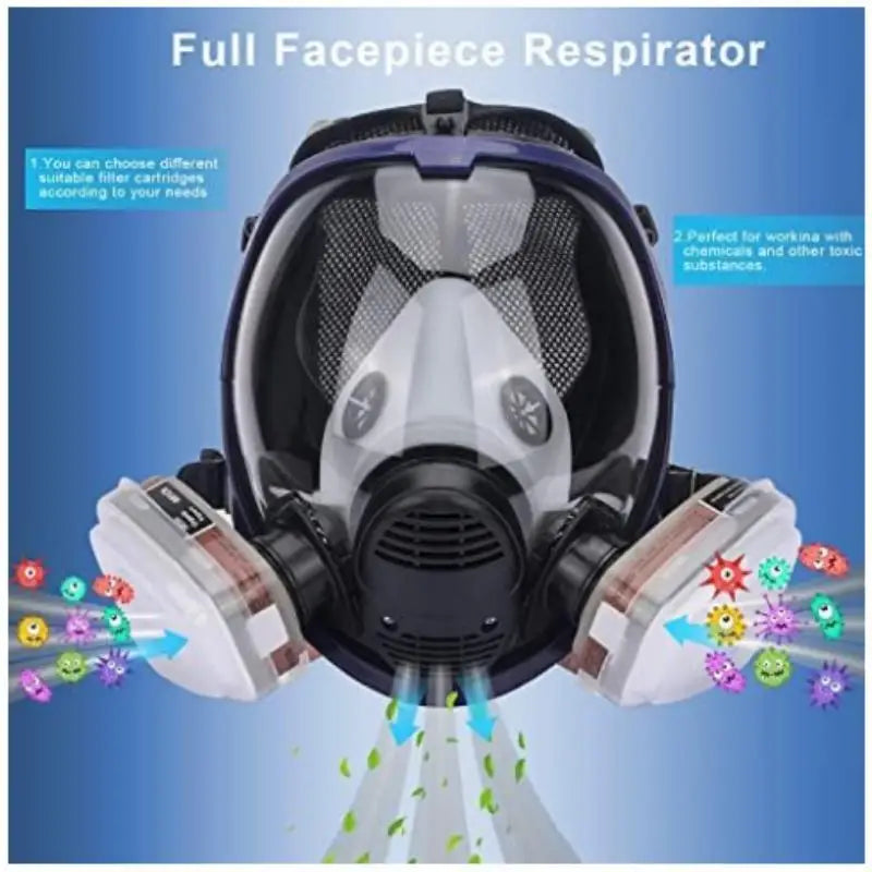 6800 Full Face Chemical Gas Mask Respirator
