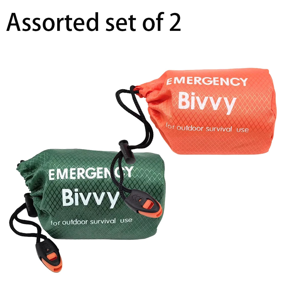Emergency Mylar Survival Sleeping Bag – Thermal Bivy Sack, Lightweight Waterproof Shelter for Camping & Hiking