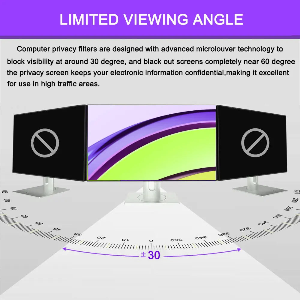 23" Anti-Blue Light Privacy Screen Filter — 16:9