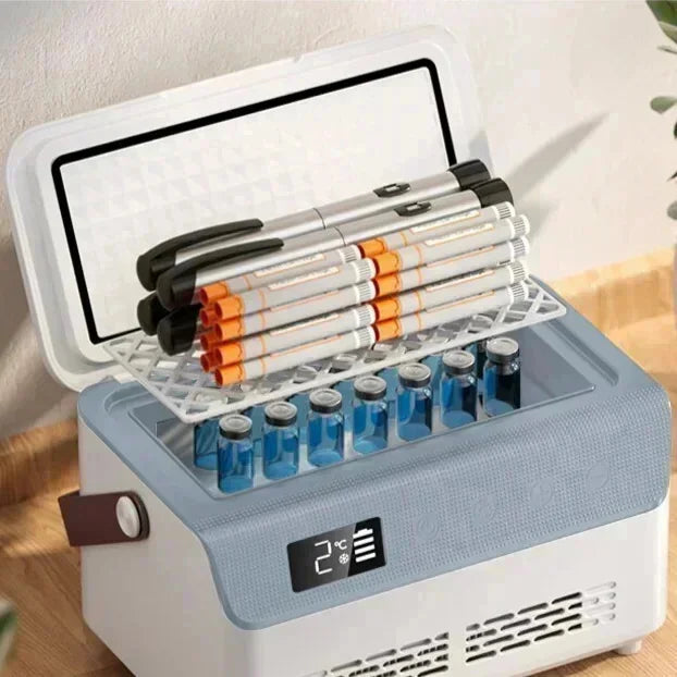 Mini Smart Insulin Cooler Refrigerator – Double-Layer Rapid Cooling USB Charging with Battery