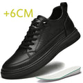 Men's Genuine Leather Height-Boosting Sneakers — +6cm