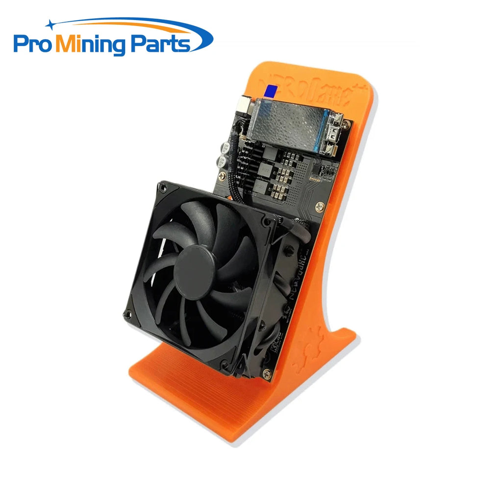 NerdQaxe++ Rev6.1 Bitcoin Solo Miner – 6 TH/s, 75W, 4× BM1370 ASIC, Wi-Fi, Orange & Black