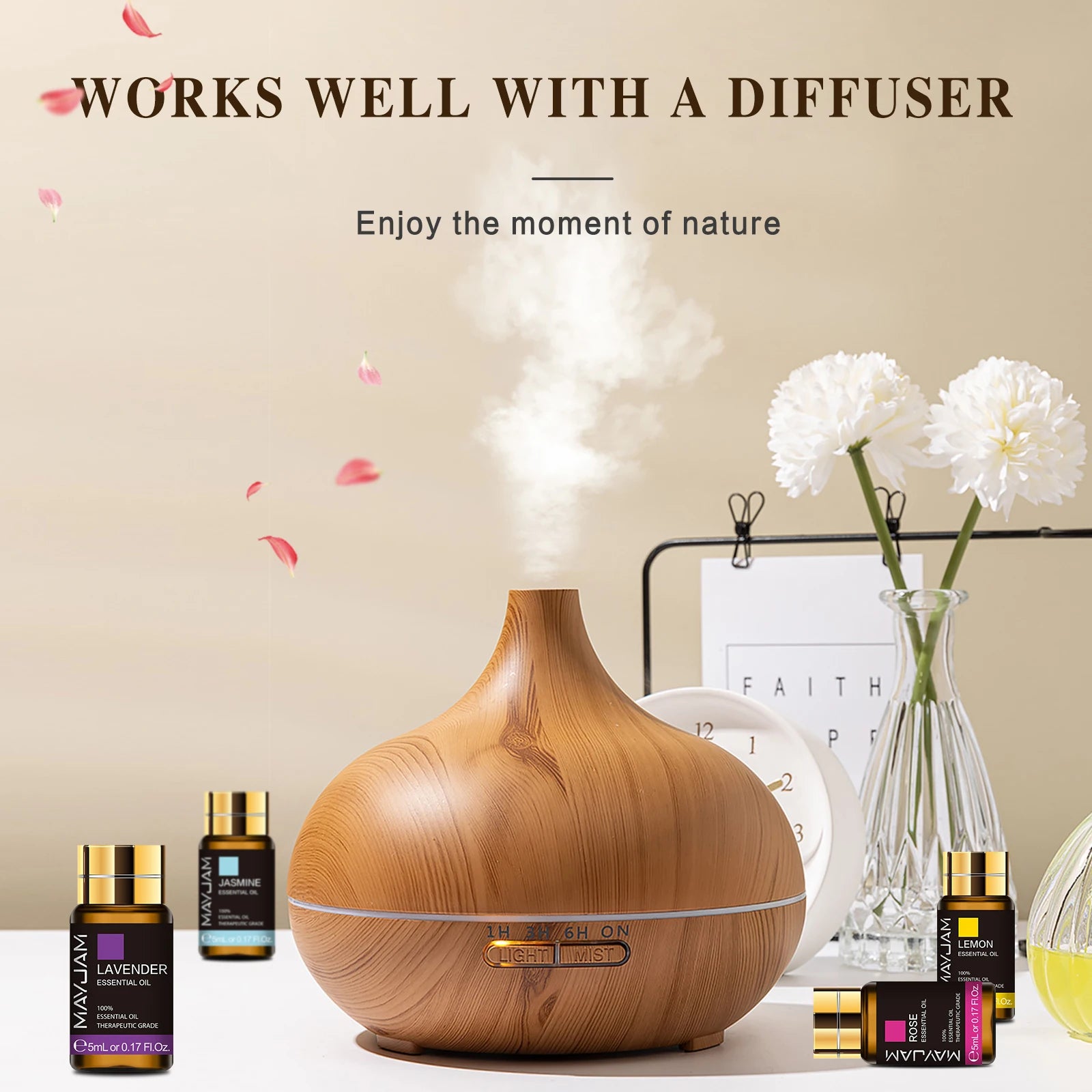 MAYJAM 35-Piece Essential Oil Set — Pure Aromatherapy Oils for Diffusers, Humidifiers & Candles (CPNP Certified)