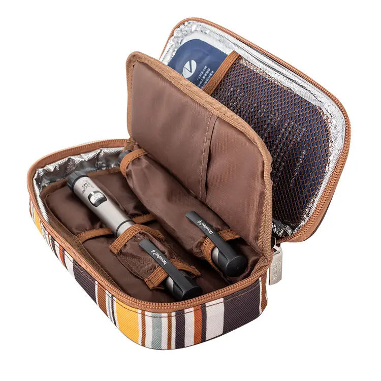Mega Insulin Cooler Bag – Portable Insulated Diabetic Travel Case with Nylon & Aluminum Foil Lining