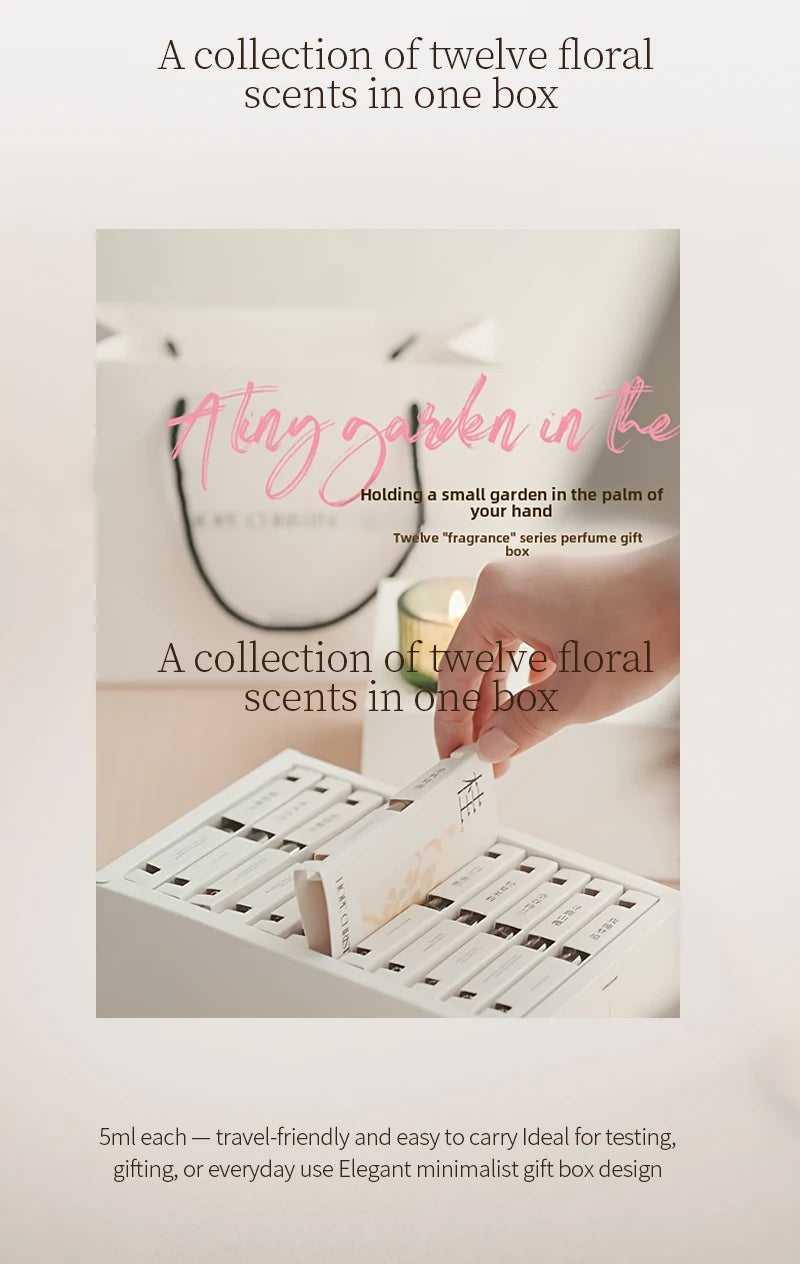 Women’s Floral Perfume Gift Set – 12 Scents EDT 5ml Mini Collection