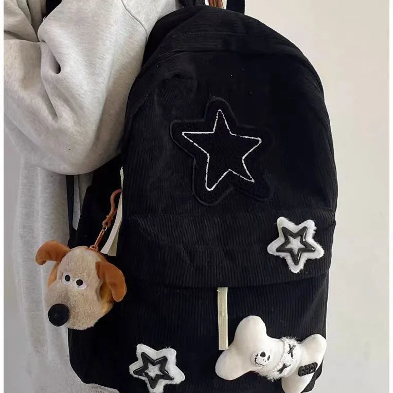 Corduroy Backpack – Girls School & Everyday Book Bag