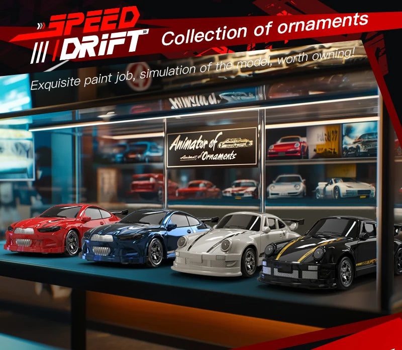 KF20 1/64 Scale Mini 4WD RC Drift Car – High Speed GTR Desktop Racing Model (v2)
