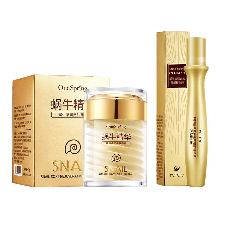 Snail Collagen Anti-Aging Skincare Set — Eye Serum & Face Cream Duo
