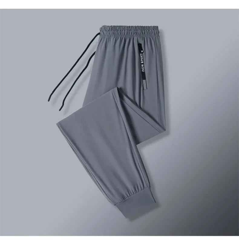 Men's Ice Silk Wide Leg Casual Pants — Lightweight Breathable Trousers