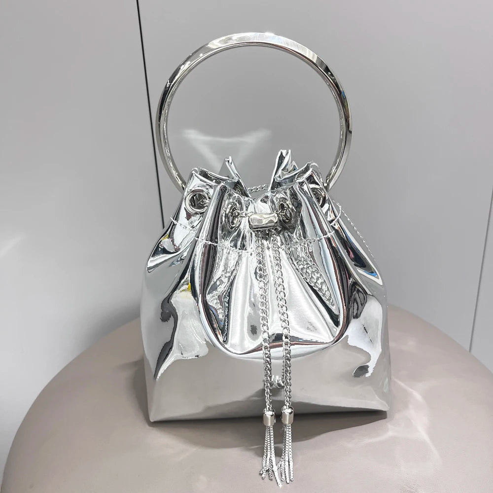 Luxury Evening Clutch Bucket Bag – Designer Shoulder Purse for Banquet & Party