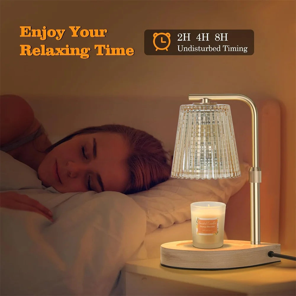 Flower Candle Warmer Lamp with Adjustable Height