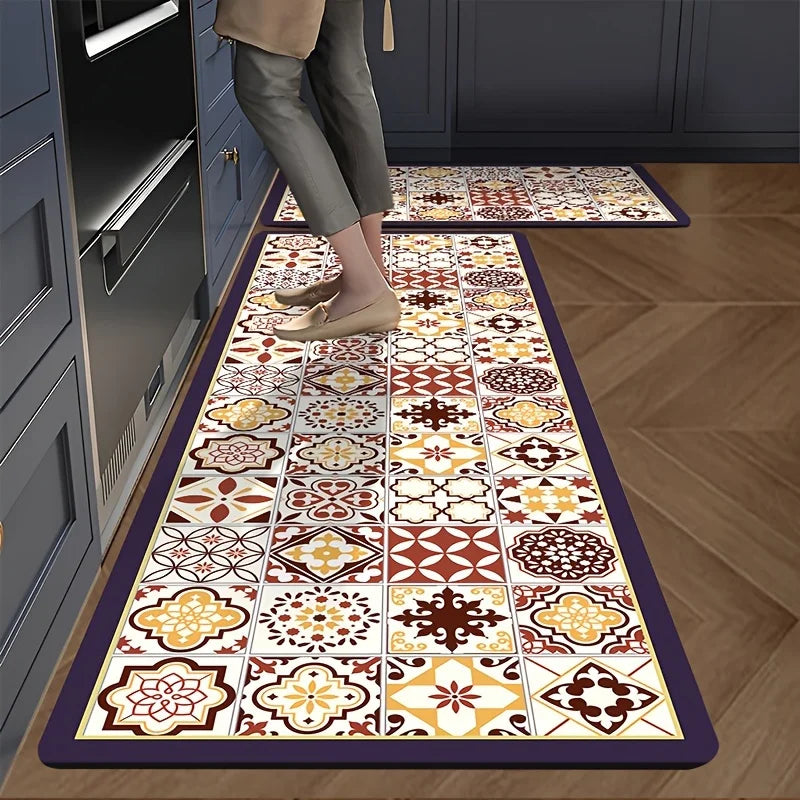 Waterproof Kitchen Rug – Oil-Resistant, Absorbent Non-Slip Mat for Kitchen, Bathroom & Entryway