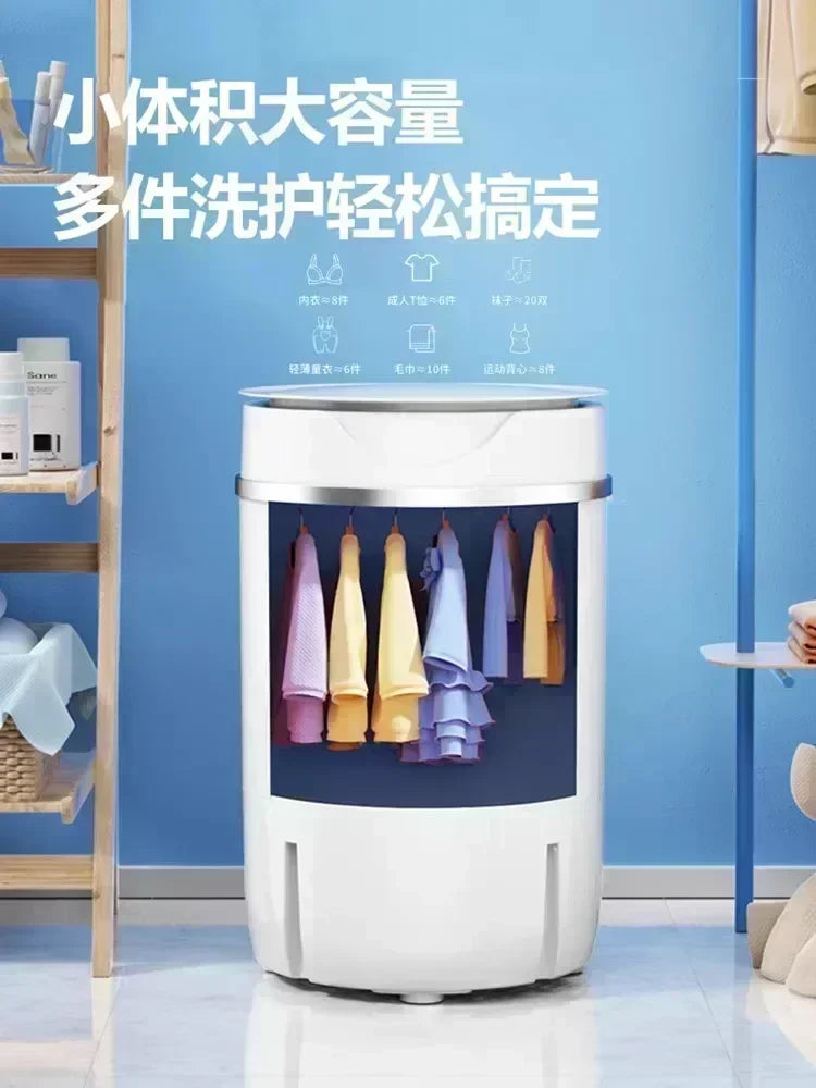 Semi-Automatic Household Mini Washer-Dryer Combo — Portable Washing Machine for Apartments, Dorms & Small Spaces