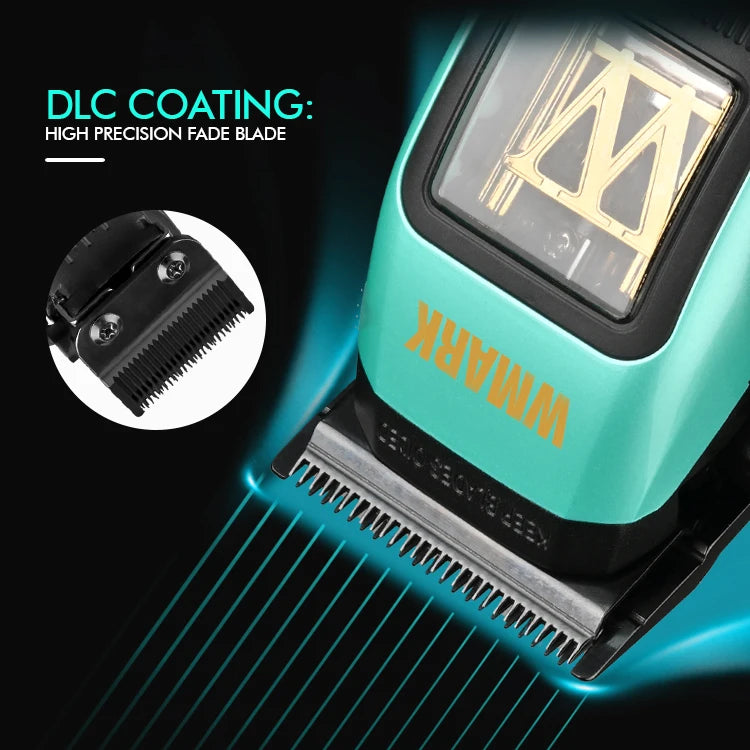 WMARK NG-X1 POLAR Professional Hair Clipper – Vector Motor, 10,000 RPM, DLC Blade, 150-Min