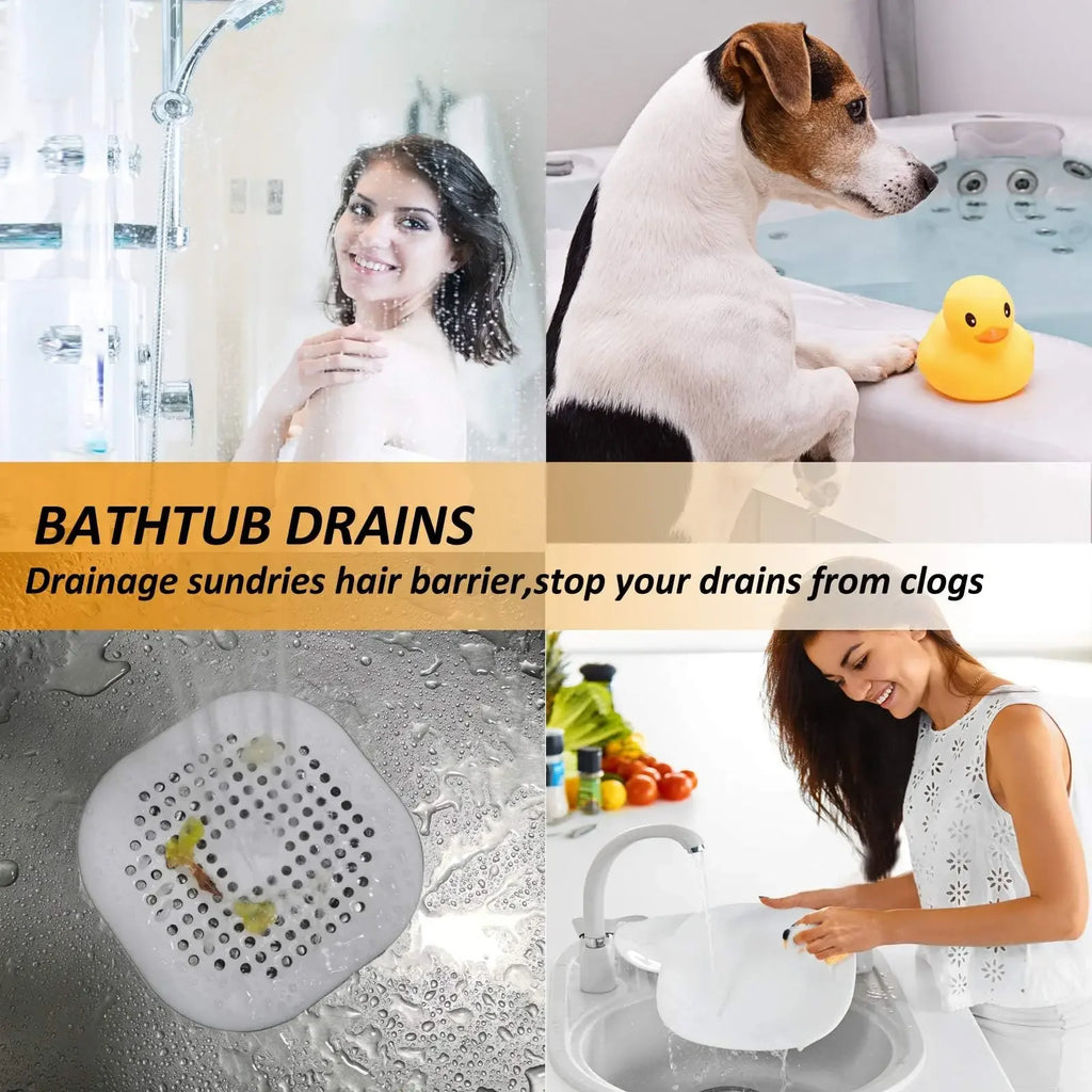 Silicone Drain Plug & Hair Catcher — Kitchen Sink, Bathroom & Bathtub Floor Drain Strainer