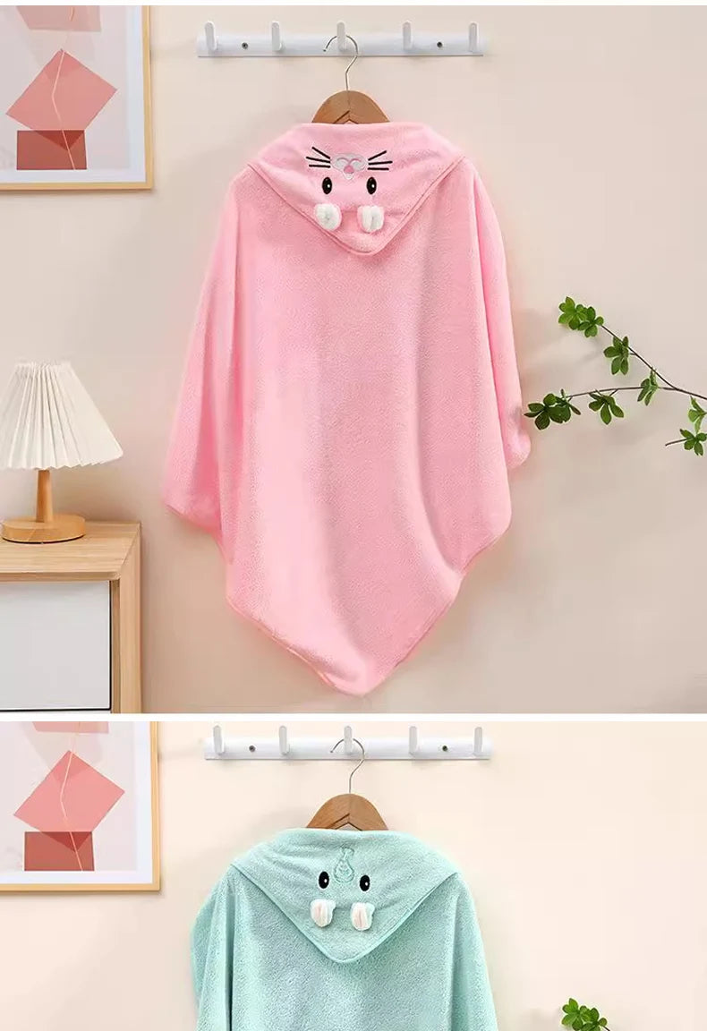 Soft Absorbent Baby Bath Towel – Newborn Swaddle Wrap & Receiving Blanket for Girls & Boys
