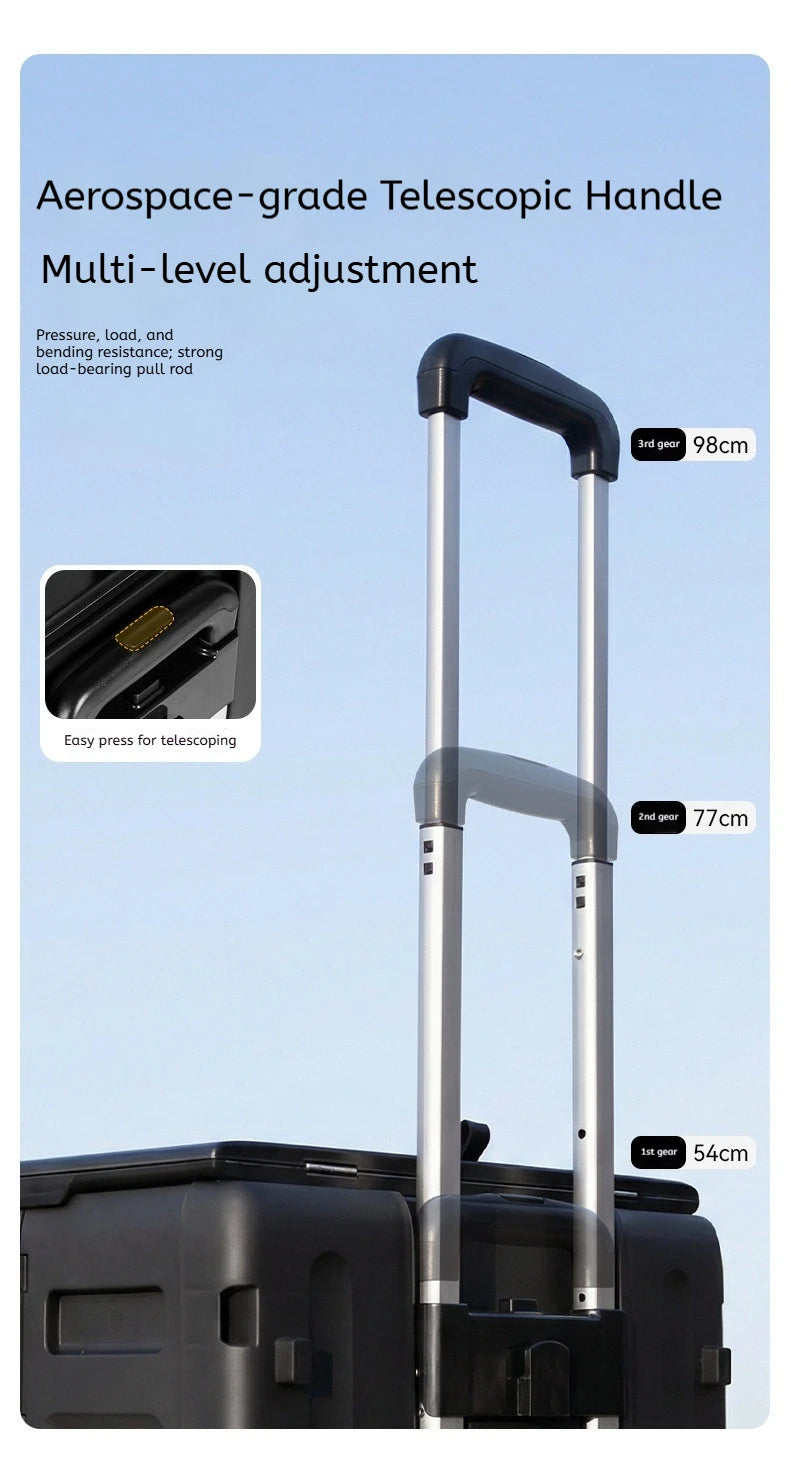 60L Foldable Storage Cart Wagon — 3-Speed Telescopic Handle & 360° Silent Wheels