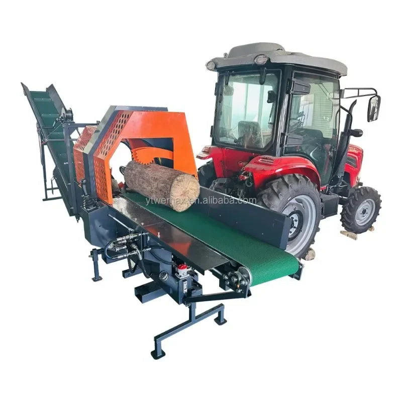 30T Hydraulic Firewood Processor – 27HP Gas Powered Log Splitter for Farm & Commercial Use
