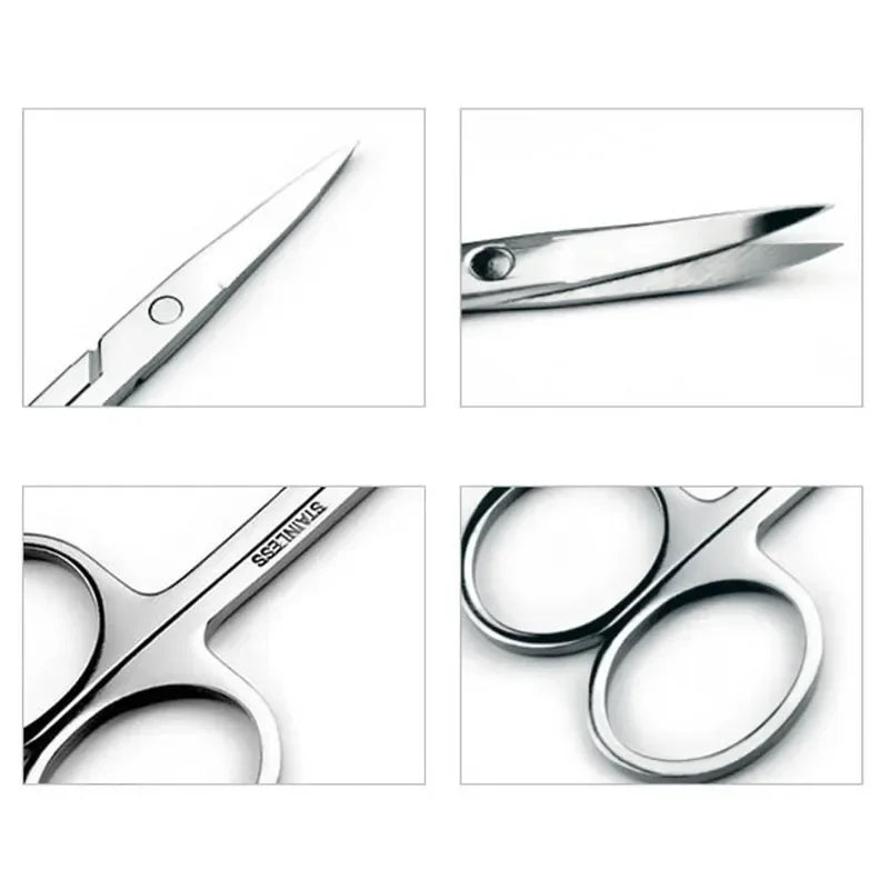 Stainless Steel Nail & Eyebrow Scissors Trimmer Set