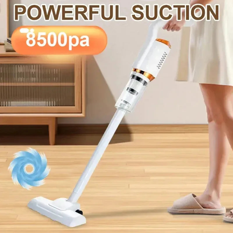 8500Pa Cordless Handheld Vacuum Cleaner – 120W, 600ml Cup, USB Rechargeable