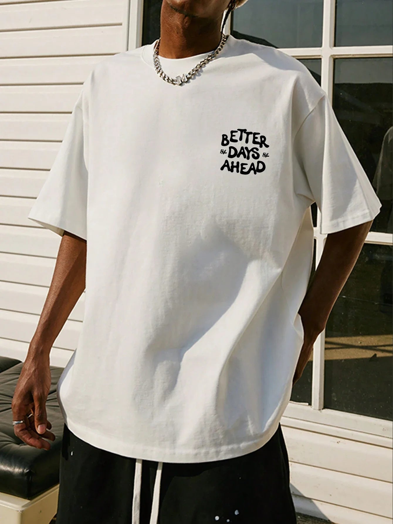 Better Days Ahead Graphic Oversized T-Shirt — Casual Unisex Cotton Tee