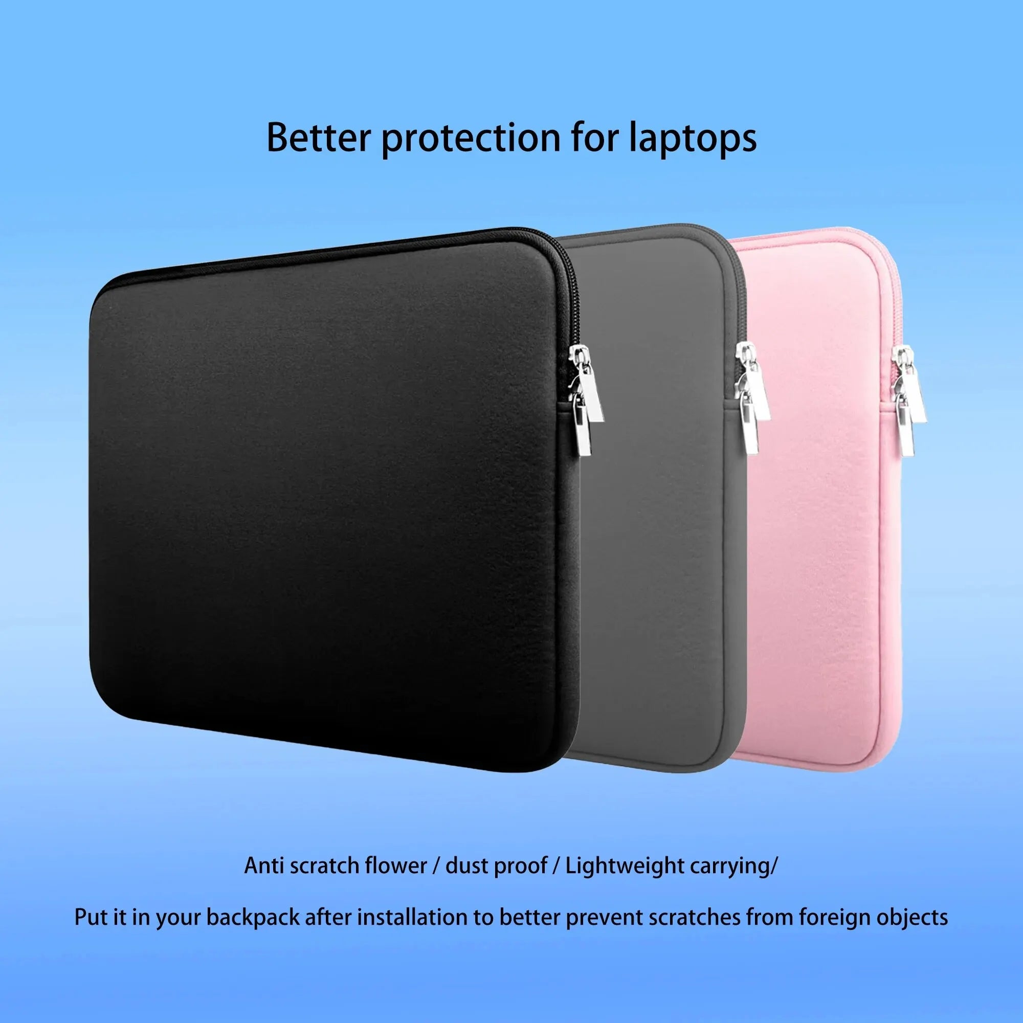 Laptop Sleeve Inner Bag — 11" to 17" Sizes