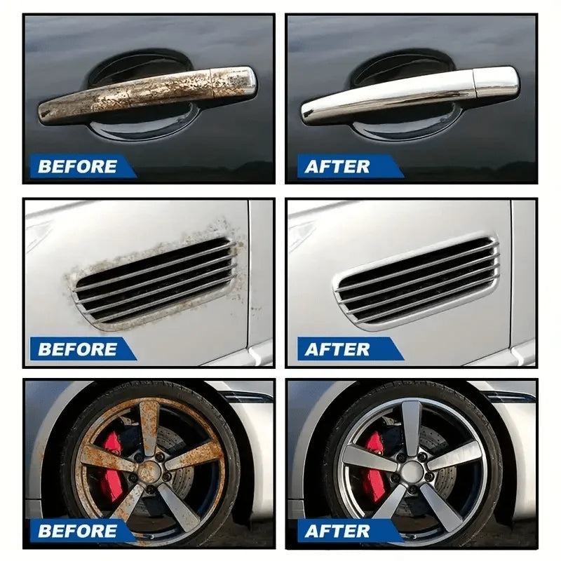Universal Rust Remover & Revitalizing Spray – Iron-Based Brake Dust & Rust Eliminator for Car Wheels & Metal Surfaces