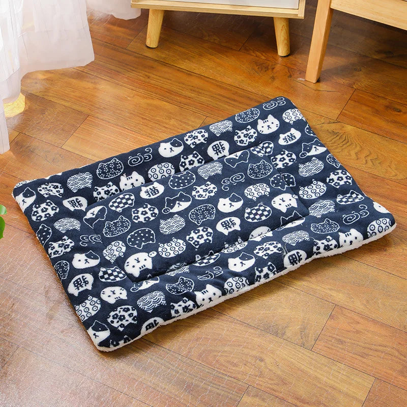 Flannel Pet Sleeping Mat – Soft Dog & Cat Bed Cushion, Puppy Sofa Mattress, Small to Large Dogs