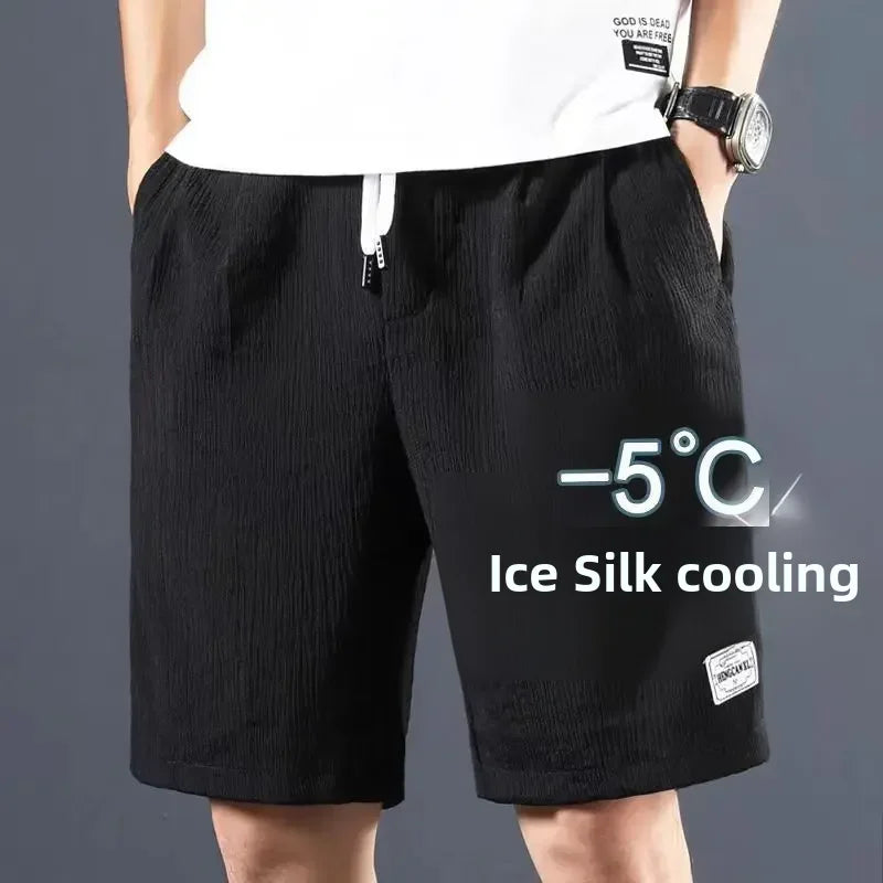 Men's Ice Silk Casual Loose Shorts — Summer Big Pants Comfortable Outerwear
