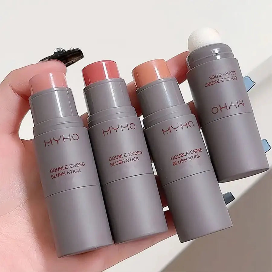 Double-Ended Creamy Blush Stick — Matte Long-Lasting Rouge
