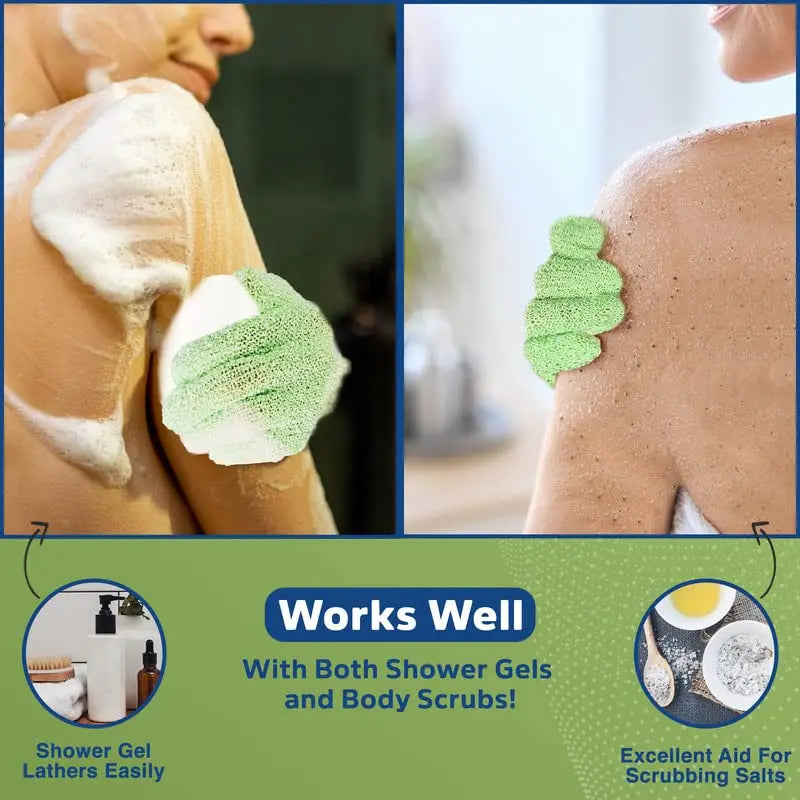 Colorful Exfoliating Gloves 1-10 Pack – Double-Sided Bath Gloves for Spa, Massage & Body Scrubs