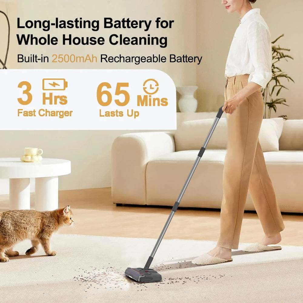 Electric Sweeper Carpet Cleaner — Wireless Portable Handheld Floor Sweeper & Rotating Electric Floor Mop for Home