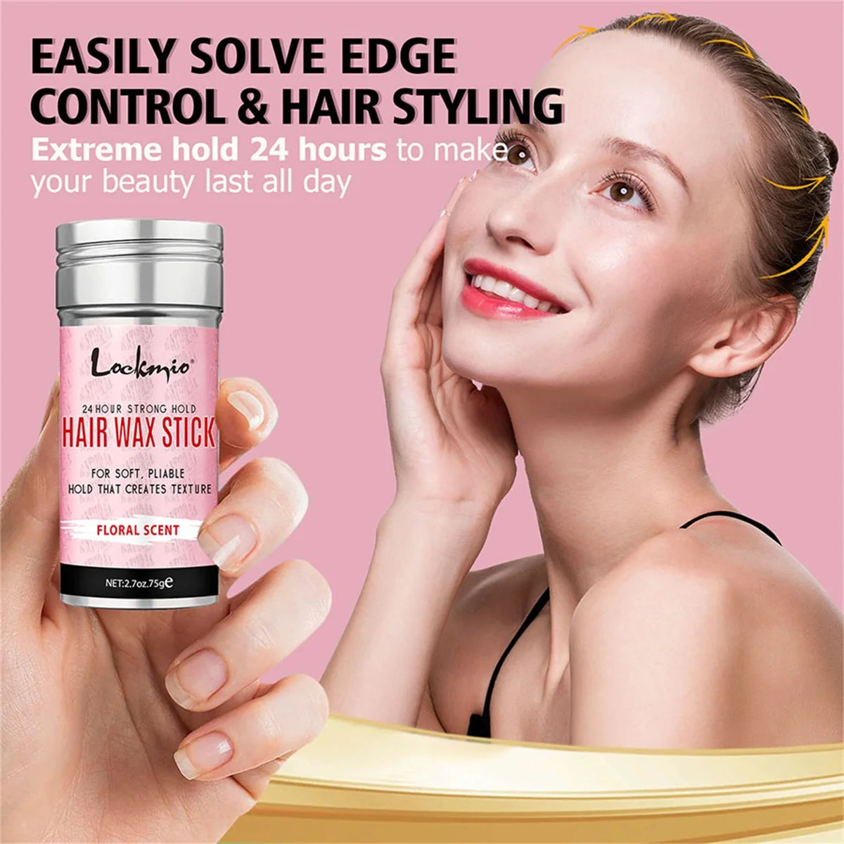 Professional Styling Wax for Women Anti-frizz Pomade Smoothing Broken Back Hair Mud Messy Hairs Control Wax Rod for Natural Wigs
