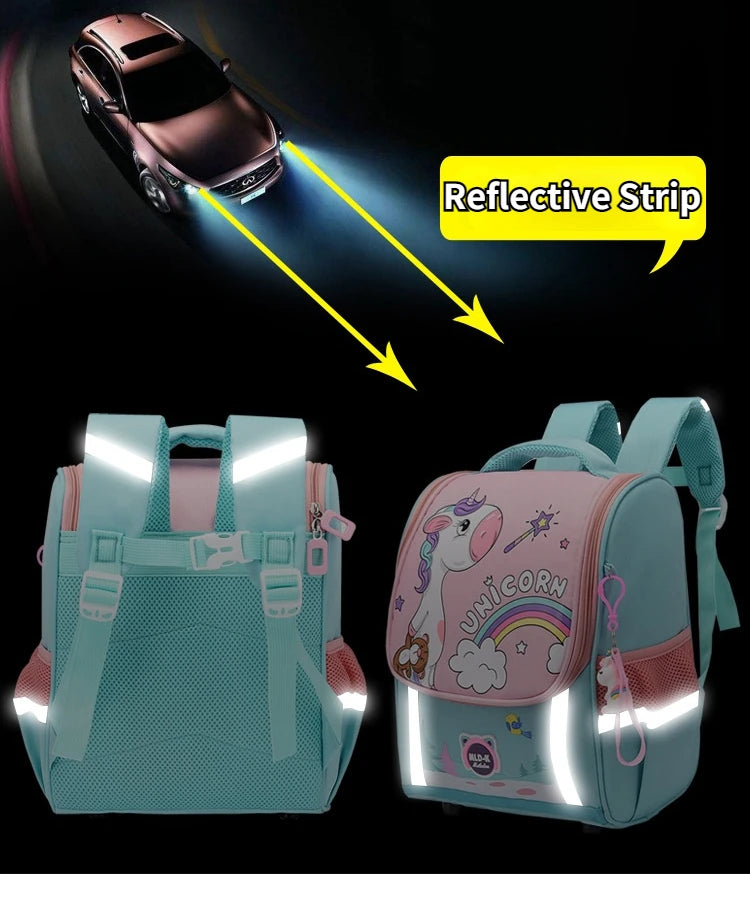 Unicorn School Backpack – Kids Canvas Bag & Size Options