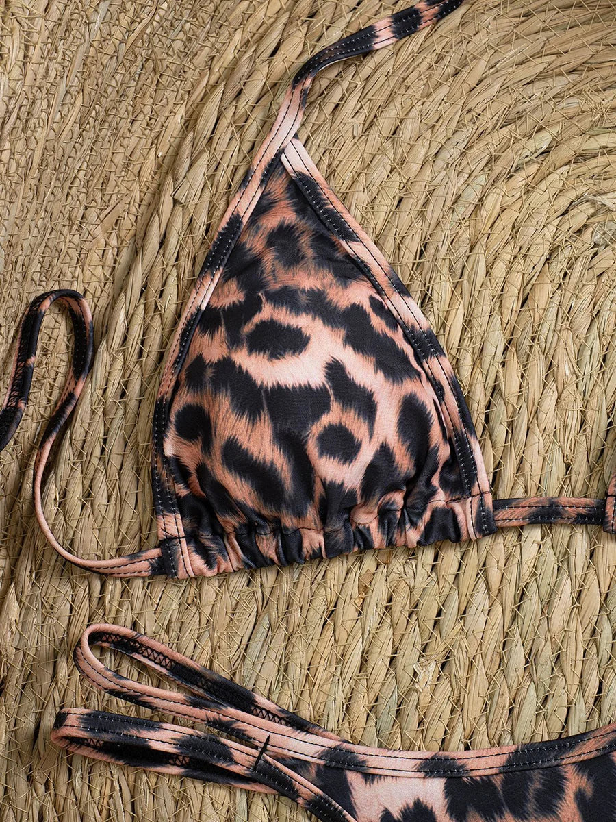 Extreme Mini Micro G-String Diamond Bikini | Rhinestone Halter, 2-Piece Swimsuit, Women's Swimwear 2026 S-L