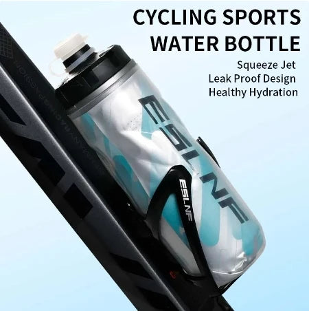 610ml Lightweight Cycling Water Bottle – Insulated MTB & Road Bike Squeeze Bottle, BPA-Free