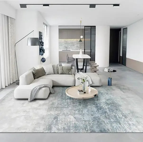 Modern Nordic Soft Lounge Rug – Washable Anti-Slip Large Area Carpet for Living Room & Bedroom, 24 Colors & 10 Sizes