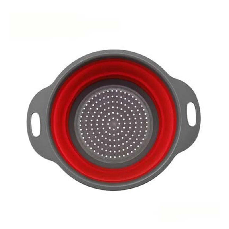 Foldable Silicone Colander Drain Basket — Collapsible