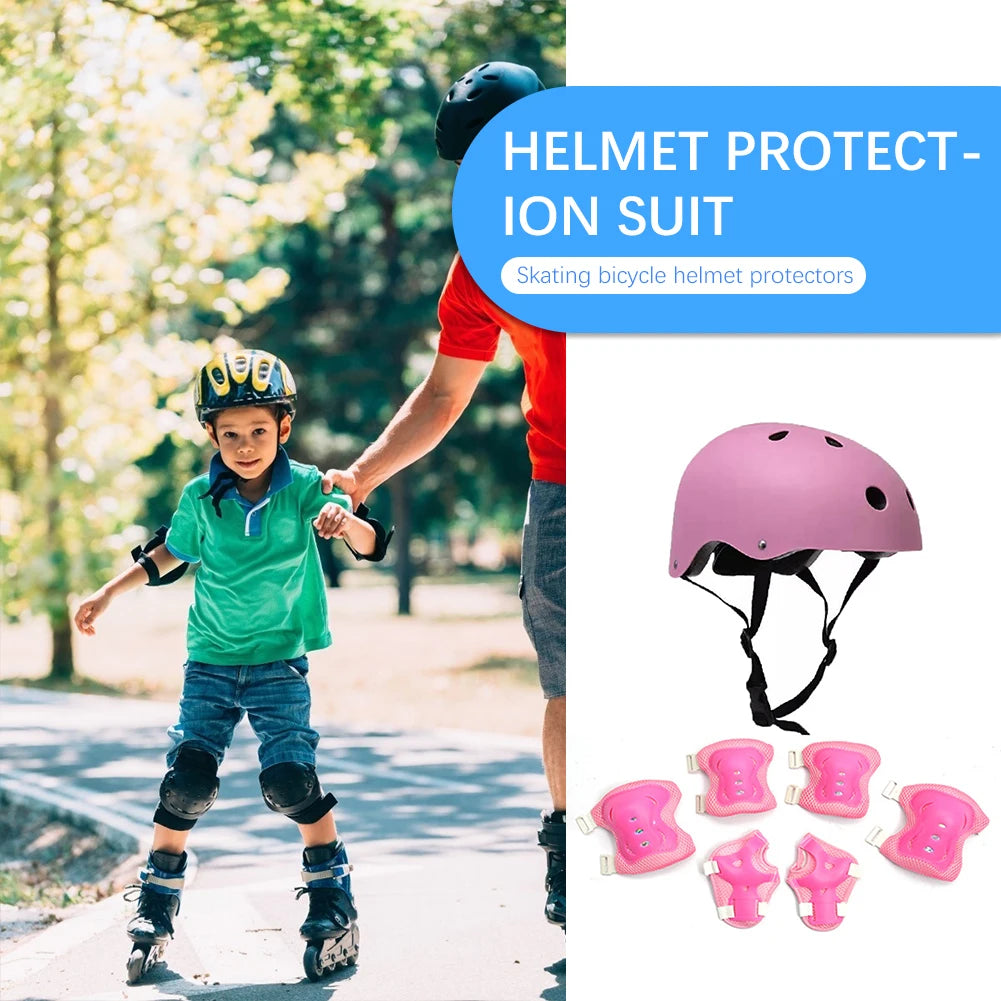 Children's 7-in-1 Protective Body Gear Set – Helmet, Impact Resistant, Shock-Absorbing & Breathable for Outdoor Sports