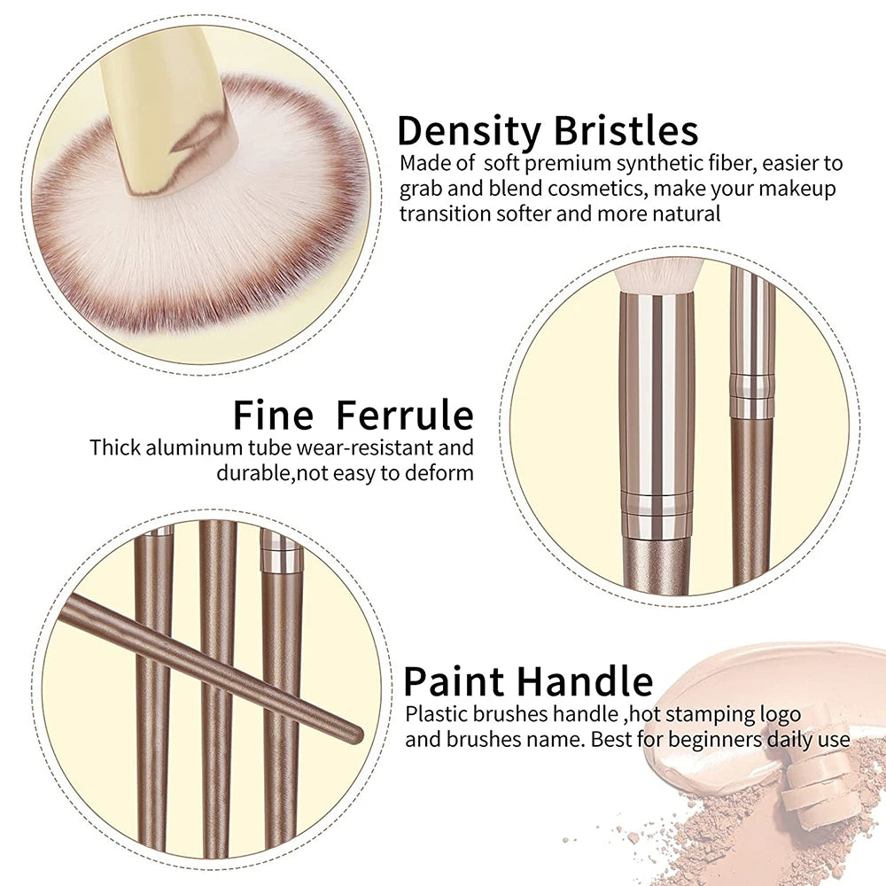 Super Soft Detail Makeup Brush Set — Blush, Highlighter, Foundation & Eyeshadow