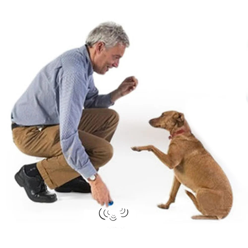 2-in-1 Dog Training Clicker & Whistle with Keyring